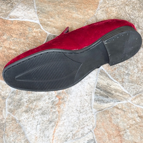 Terroni Burgundy Men\'s Slip-On Dress Shoe-Fashionable-Italian Design